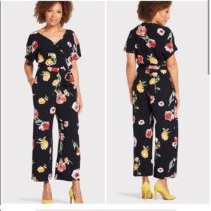 Sanctuary Black Floral Jumpsuit